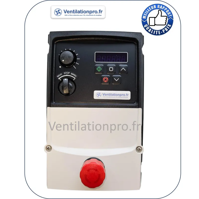 Variateur de fréquence MONO 1.1kw ip66 SPECIAL CUISINE PRO avec coup de poing désenfumage CDP