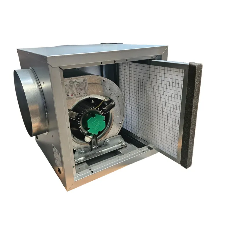 Caisson d'extraction PREMIUM 1800m3/h -DD7/7- 230v avec filtre G4 pour insufflation d'air neuf diam 250