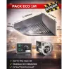 Pack Hotte Inox complète ECO- 1m + moteur et variateur pour petite cuisine - Food Truck