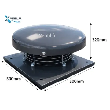 Tourelle d'extraction 1900 m3/h compacte T315- 230 v- gamme VORTEX pour extraction en toiture de cuisine / foodtruck / VMC