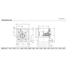 Moteur ventilateur 400°/2h 4800 m3/h CBDT-12/12 230v pour désenfumage de cuisine pro - Marque SODECA dimensions