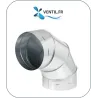 Coude en acier galvanisé à 90° pour extraction de hotte professionnelle ou ventilation