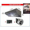 Pack Hotte Inox complète ECO- 1m + moteur et variateur pour petite cuisine - Food Truck