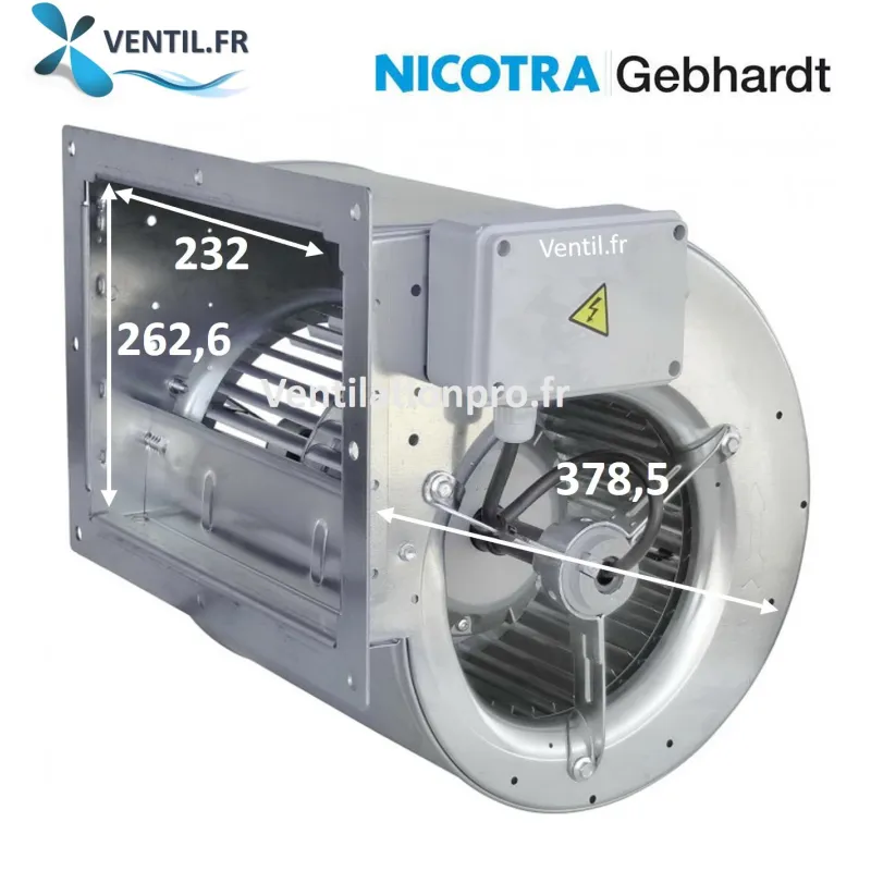Moteur escargot PREMIUM DDM9/7- 230V Nicotra -pour toute caisson de hotte professionnelle -E6G3304