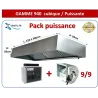 Pack PUISSANCE Gamme 940 -1.5 à 3m: Hotte inox cubique+ Moteur DD 9/9 - 230v + Variateur 230v pour la restauration