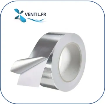 Rouleau de scotch alu adhésif pour réseau aéraulique / ventilation / extraction de hotte de cuisine