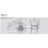 courbe du Moteur escargot PREMIUM DDM9/7- 230V Nicotra -pour toute caisson de hotte professionnelle -E6G3304