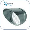 Sifflet grillagé en acier galvanisé pour sortie horizontale de conduit de ventilation