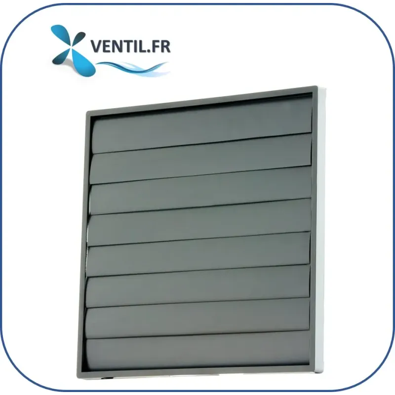 Volet de sortie façade (volet de surpression à lames) pour réseau de ventilation