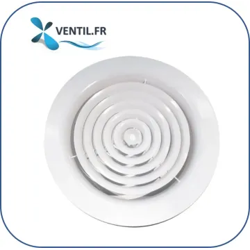 Diffuseur circulaire fixe laqué blanc
