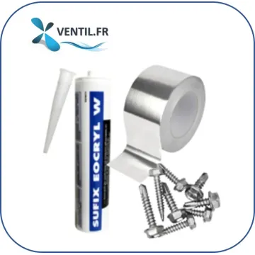 Kit visserie et étanchéité pour réseau de ventilation et d'extraction de hotte de cuisine professionnelle