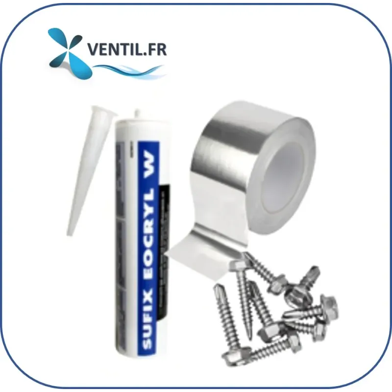 Kit visserie et étanchéité pour réseau de ventilation et d'extraction de hotte de cuisine professionnelle