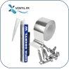 Kit visserie et étanchéité pour réseau de ventilation et d'extraction de hotte de cuisine professionnelle