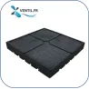 Dalle anti-vibratile caoutchouc pour supportage de conduit et unités de ventilation