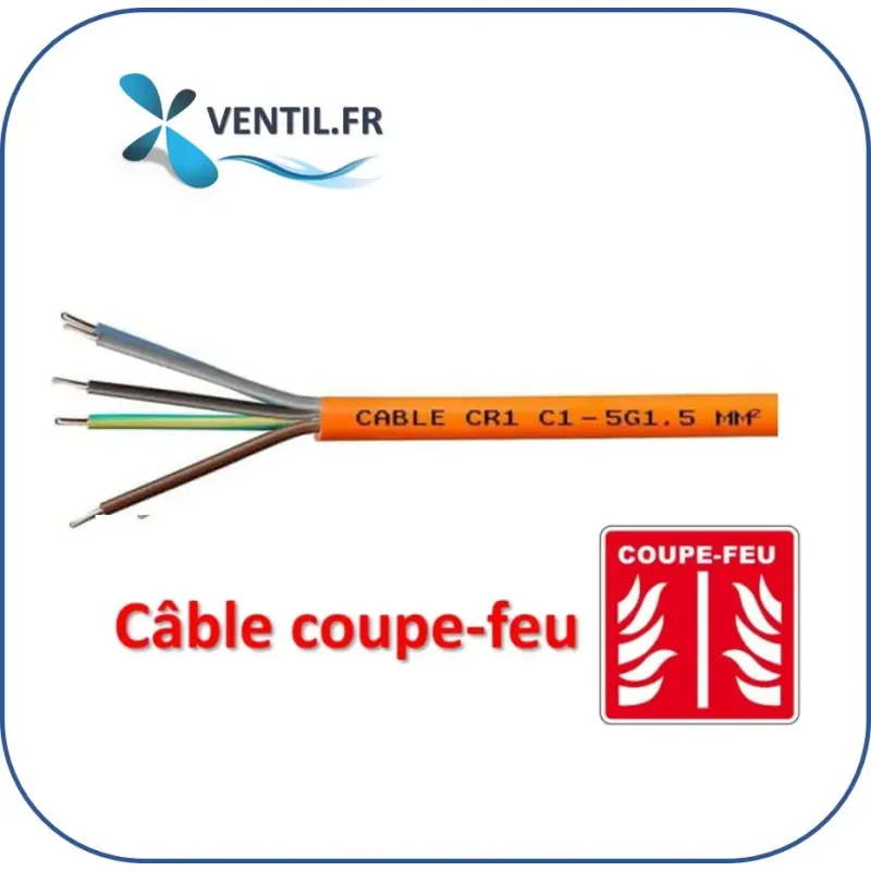 Câble coupe feu CR1 5G1.5mm² au mètre linéaire
