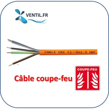 Câble coupe feu CR1 5G2.5mm² au mètre linéaire