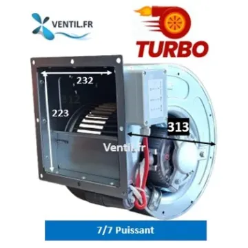 Moteur escargot DD 7/7 Turbo -2100m3/h- ventilateur pour hotte pro