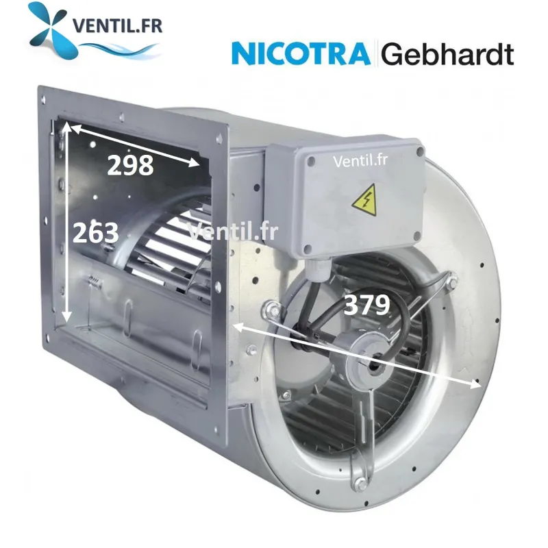 Moteur escargot DDM 9/9 -3600m3/h- 550w-230v-Nicotra-E6G3501- ventilateur pour hotte pro