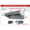 Pack Hotte Inox Pro 2.5m à 3m + Caisson Motorisé Charbon Actif