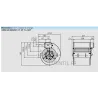 dimensions moteur ventilateur 3600m3/h DDM 9/9 550w 230v- Nicotra - pour extraction de hotte professionnelle E6G3501