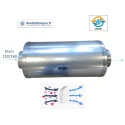 Cartouche de charbon filtrante anti-odeurs en ligne double diam 150/ 160 pour conduit circulaire