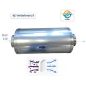 Cartouche de charbon filtrante anti-odeurs en ligne diam 250mm pour conduit circulaire
