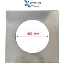 Plaque d'obturation en acier galvanisé avec trou en diamètre 400 pour moteur