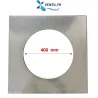 Plaque d'obturation en acier galvanisé avec trou en diamètre 400 pour moteur