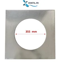 Plaque d'obturation en acier galvanisé avec trou en diamètre 355