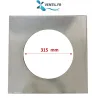 Plaque d'obturation en acier galvanisé avec trou en diamètre 315 pour hotte pro