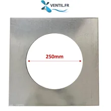 Plaque d'obturation en acier galvanisé avec trou en diamètre 250 pour hotte pro