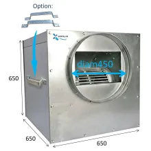 Caisson d'extraction 5500m3/h -DD12/12- 230v- pour hotte de cuisine professionnelle et restaurant