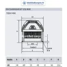 dimensions de la Tourelle d'extraction 5500m3/h TEDH taille 400 -230v F400 6P - Marque S&P VIM- Désenfumage réf 690041