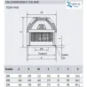 dimensions Tourelle d'extraction 5500m3/h TEDH Taille 400- 230v-monophasé 400°/2h (F400-120) S&P Vim réf: 690041