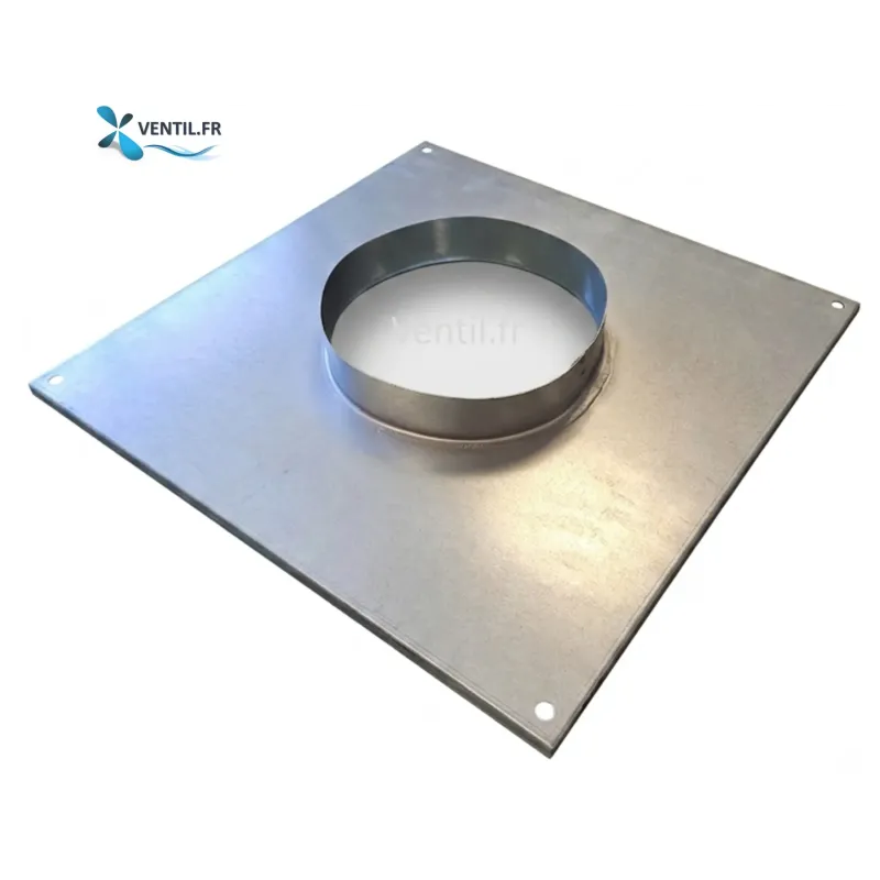 Platine virole pour conduit circulaire pour montage et étanchéité de tourelle SAFTAIR