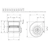 Moteur ventilateur 5500 m3/h dimensions DD12/12 -230V- pour caisson d'extraction de hotte professionnelle