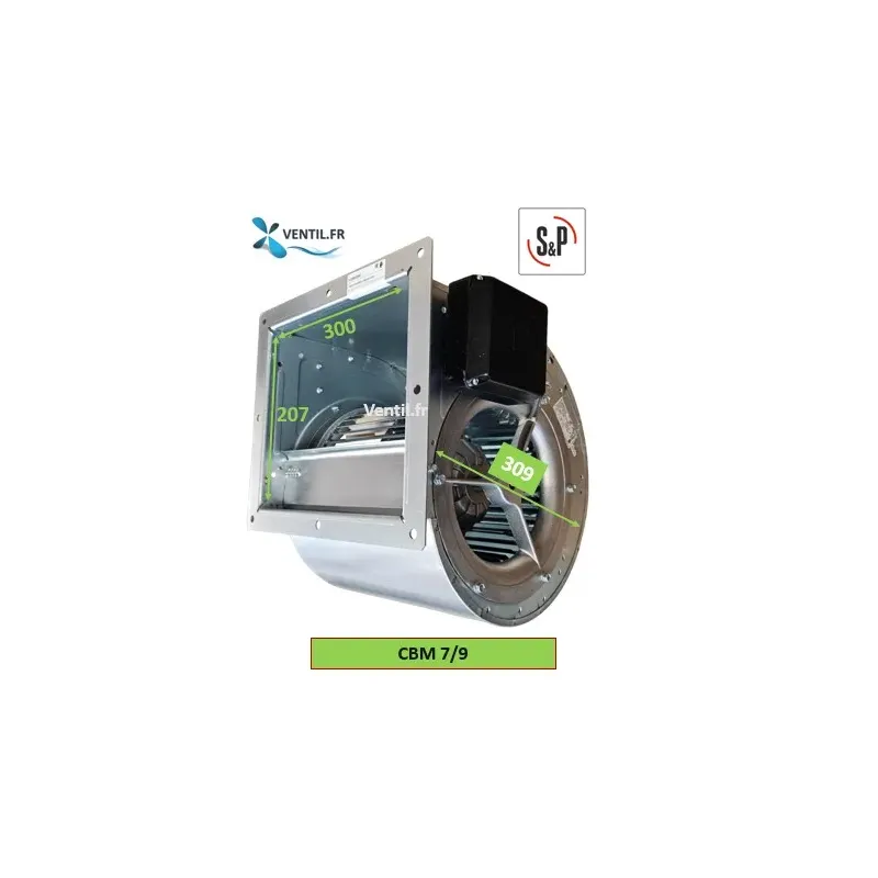 Moteur escargot CBM 7/9 RE VR 4P-300w 230v -S&P 653012 ventilateur pour hotte pro- Restauration