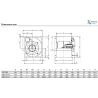 DIMENSIONS DU VENTILATEUR CBDT-9/9 SODECA