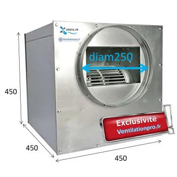 Caisson d'extraction 1500m3/h - 230v pour hotte de cuisine professionnelle