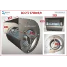 Dimensions du Moteur escargot DD 7/7 puissant -1600m3/h- 150w, ventilateur pour hotte pro