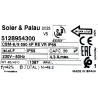 référence étiquette du Moteur escargot CBM 9/9 RE VR 4P-550w 230v -S&P 653015