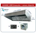 Pack Gamme 1000 hotte inox pro 1 à 3m avec caisson motorisé déporté et variateur 230v
