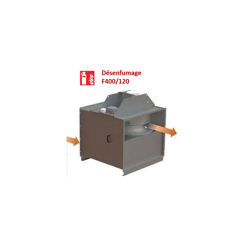 Caisson d'extraction / désenfumage 6000 m3/h 400°/2h tri agréé F400/120