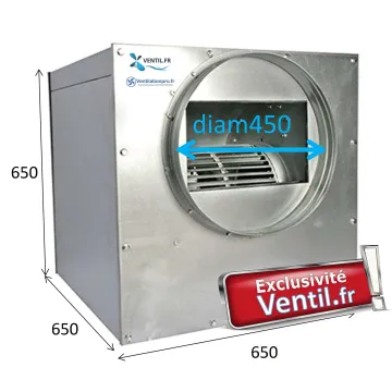 Caisson d'extraction 5500m3/h -DD12/12- 230v- pour hotte de cuisine professionnelle et restaurant