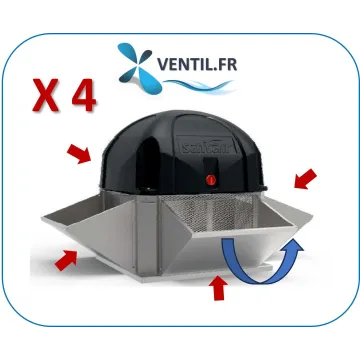 Kit déflecteur- rejet vertical pour tourelle TH
