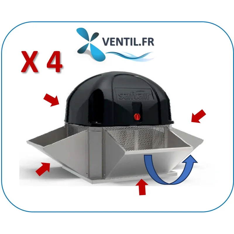 Kit déflecteur- rejet vertical pour tourelle TH