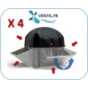 Kit déflecteur- rejet vertical pour tourelle TH