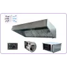 hotte en inox anti-odeur type HSE avec caisson à charbon pour petite restauration