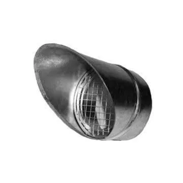 Sifflet grillagé en acier galvanisé pour sortie horizontale de conduit de ventilation