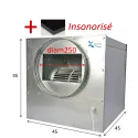 Caisson d'extraction insonorisé 1500m3/h- 230v pour hotte professionnelle